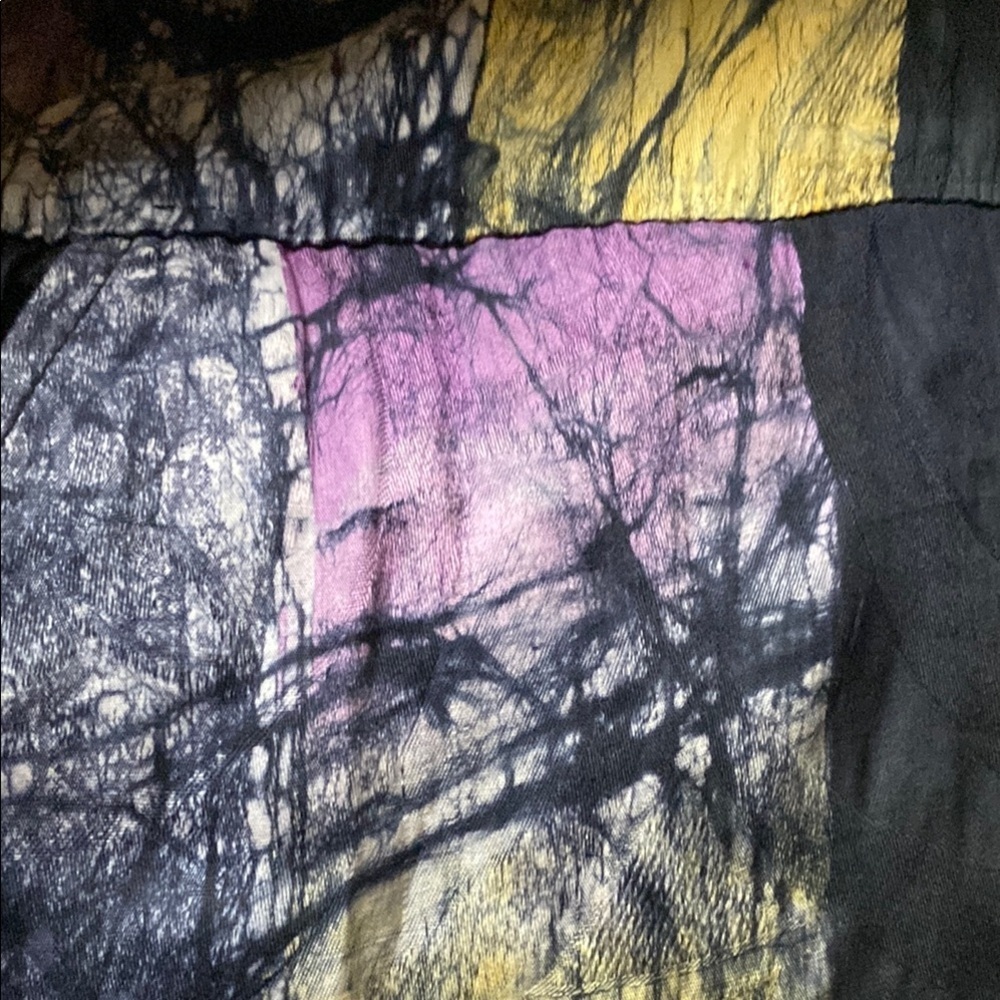 Tie Dye fun print oversized jumpsuit overall utility suit hand dyed batik fabric - Picture 12 of 13
